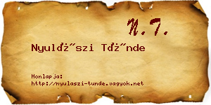 Nyulászi Tünde névjegykártya